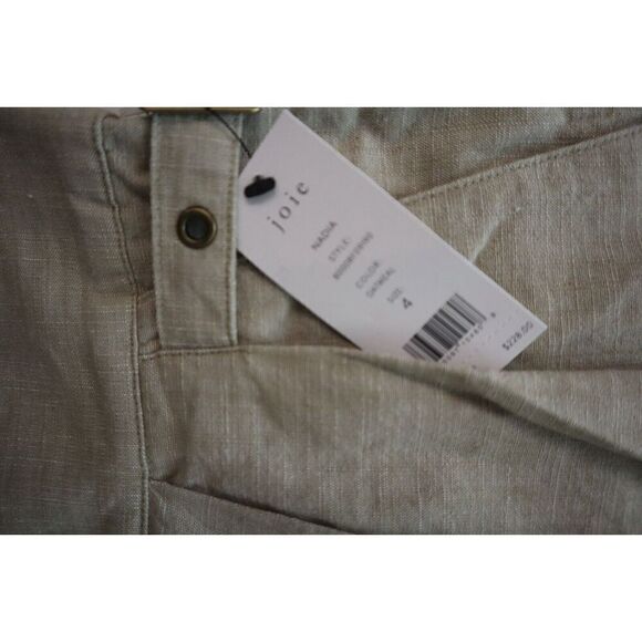 Joie B0008F09190 Women's Sz 4 Oatmeal/Beige Nadia Cotton Tapered Leg Pants - Picture 4 of 11
